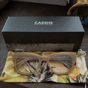 Caddis Miklos Matte Bone Reading Glasses +2.5